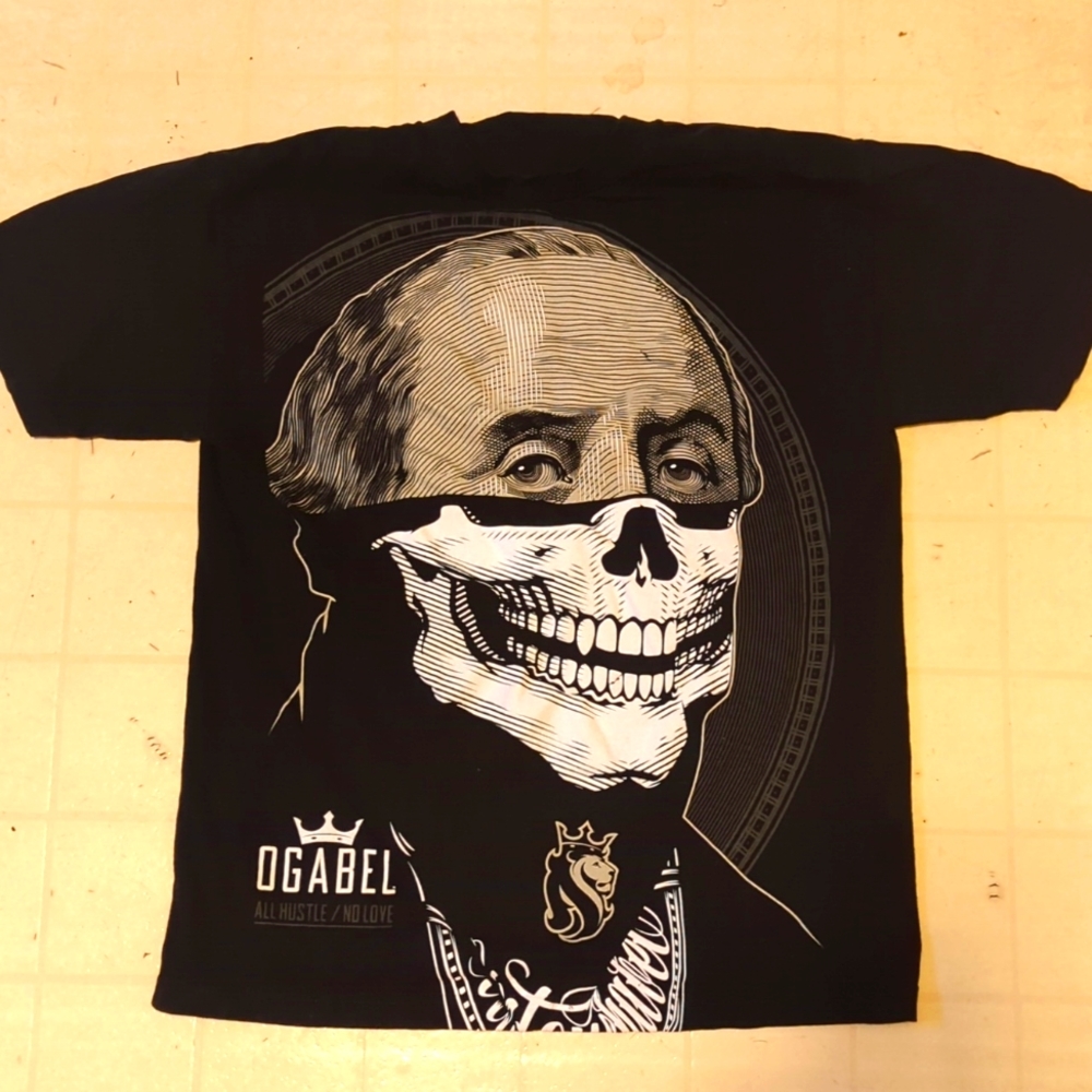 Og Abel large gangster Ben Franklin tee shit